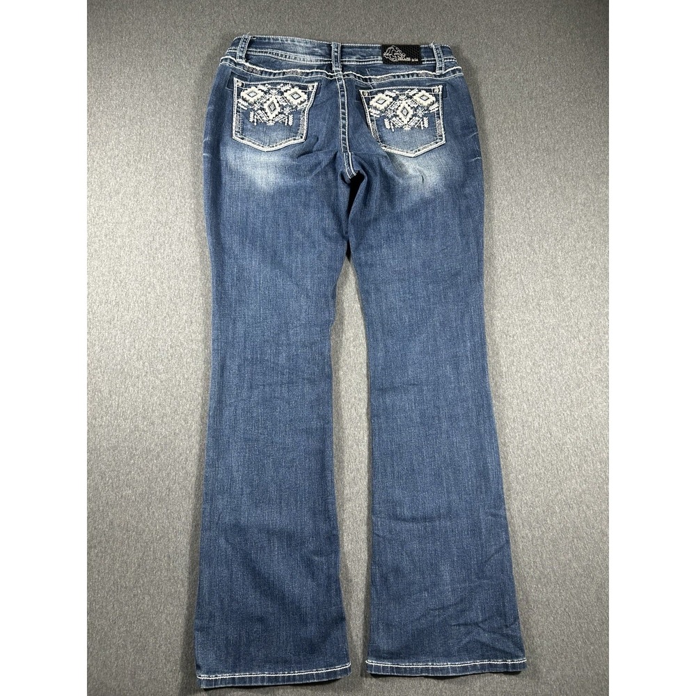 Grace in LA Women's Aztec Embroidered Bling BootcutJeansGrace in LA 31